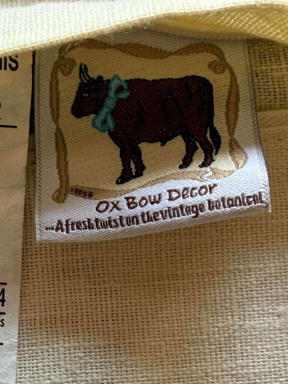Horse on Linen Decorative Pillow Cover with Cording edge by Ox Bow Decor